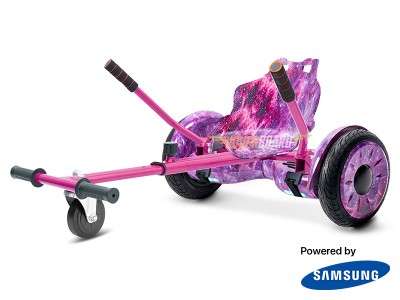 Fly Plus Pink Galaxy with Pink Galaxy Hoverkart by HOVERBOARD