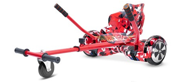 Hoverboard and go kart bundle with Hoverkart Bluetooth LED Light